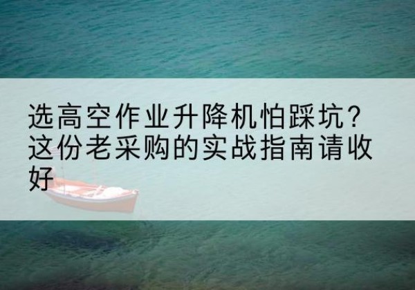 雅江高空作业升降机厂家推荐-选高空作业升降机怕踩坑？这份老采购的实战指南请收好