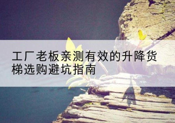 雅江升降货梯怎么选-工厂老板亲测有效的升降货梯选购避坑指南